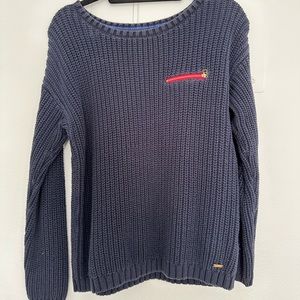 Navy blue thick sweater